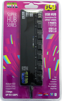 USB-хаб 3Q UPH07-0403S. К Маку не подключать!